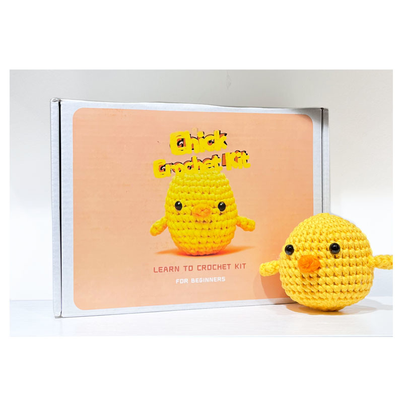 Milk Cotton Cute Chick DIY Crochet Kit Crafts Knitting Tool Kit For Beginners