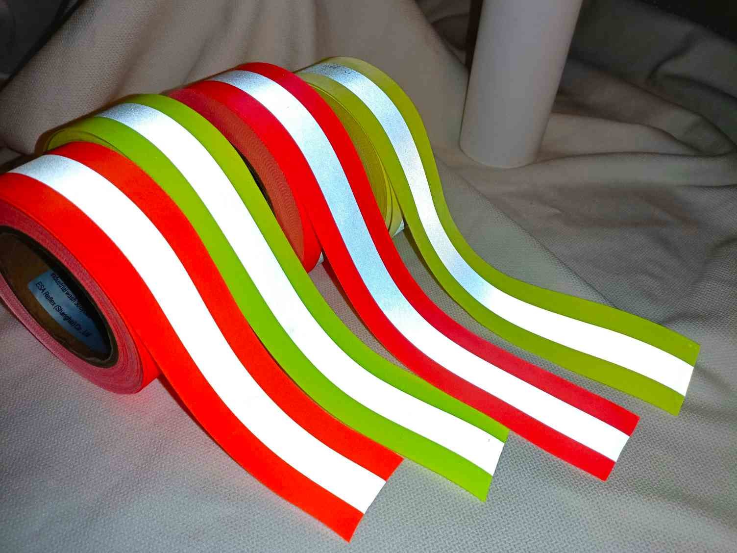 Fireproof Flame Retardant Reflective Tape material Reflective Warning Tape For Fireman Uniforms