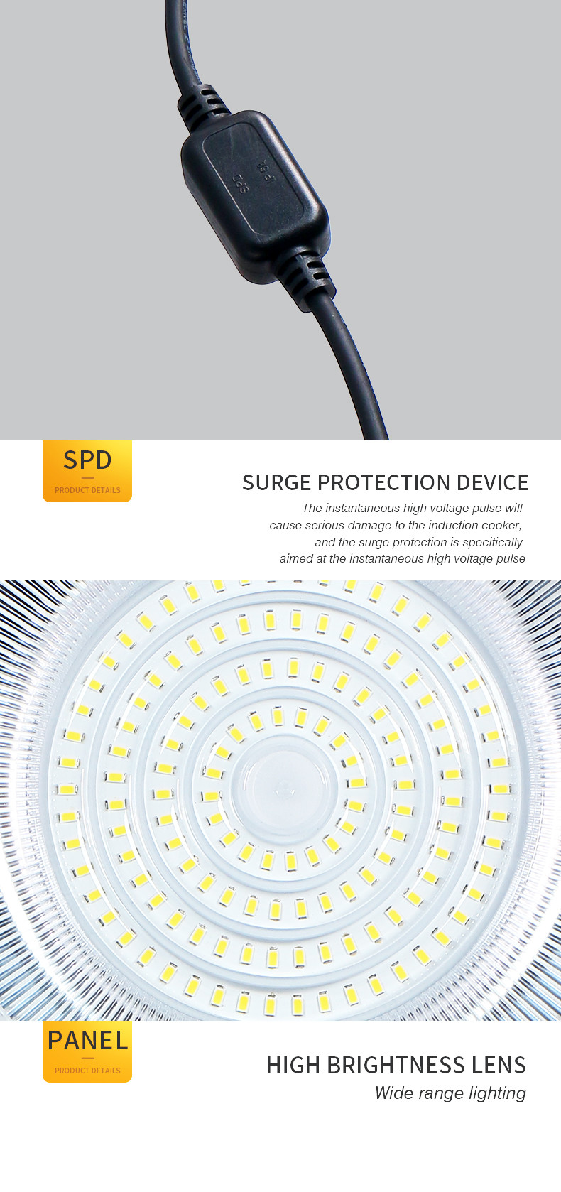 Warehouse Outdoor IP65 Waterproof High Lumens 180w 200w 250w 300w 120 Degree UFO LED High Bay Light