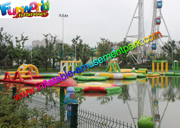 Tarpaulin Inflatable Water Toys Floating Water Park With Air Pump