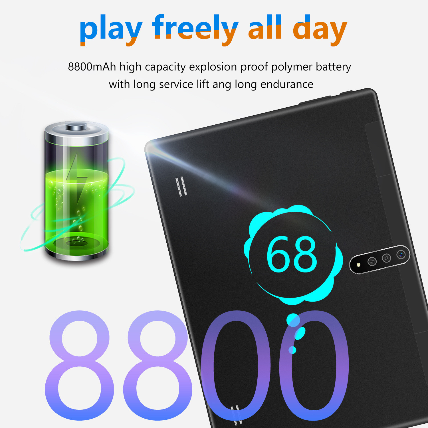 7 Inch Android 4.4 BT2.1 Kids Tablet PC RAM 8G SSD 512G Dual Sim Card