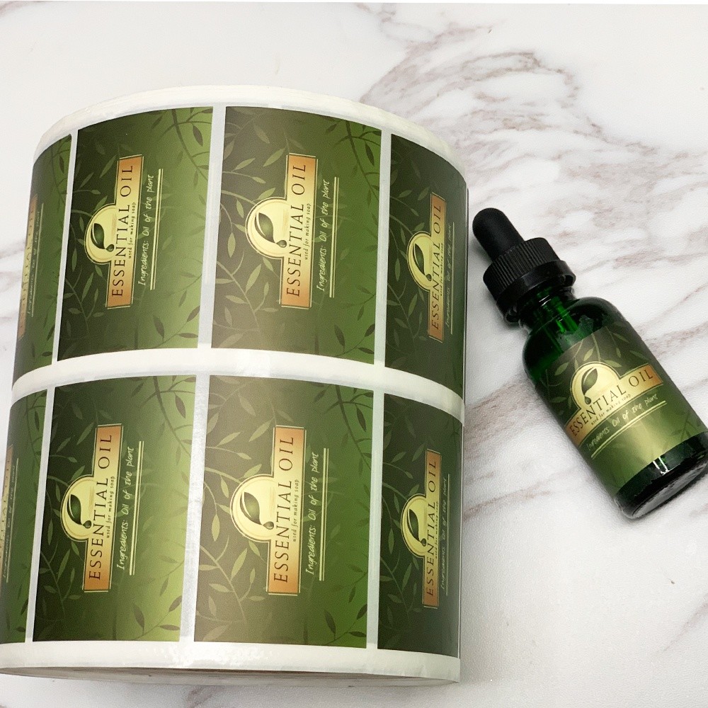 Gold Foil Printing Storage Jar Labels , PET Self Adhesive Labels