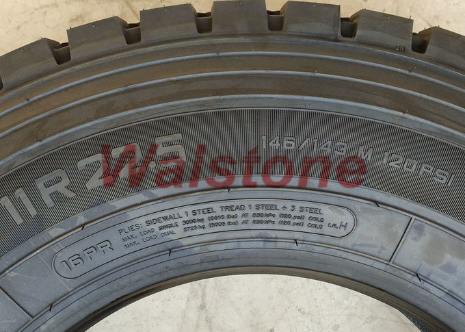 Driving Wheel 11R22.5 All Position Truck Tires Robust Massive Tread In Black Color