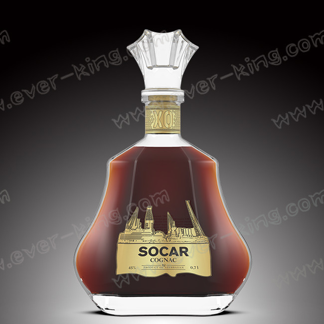 Custom High End FDA 1500g Brandy Glass Bottle