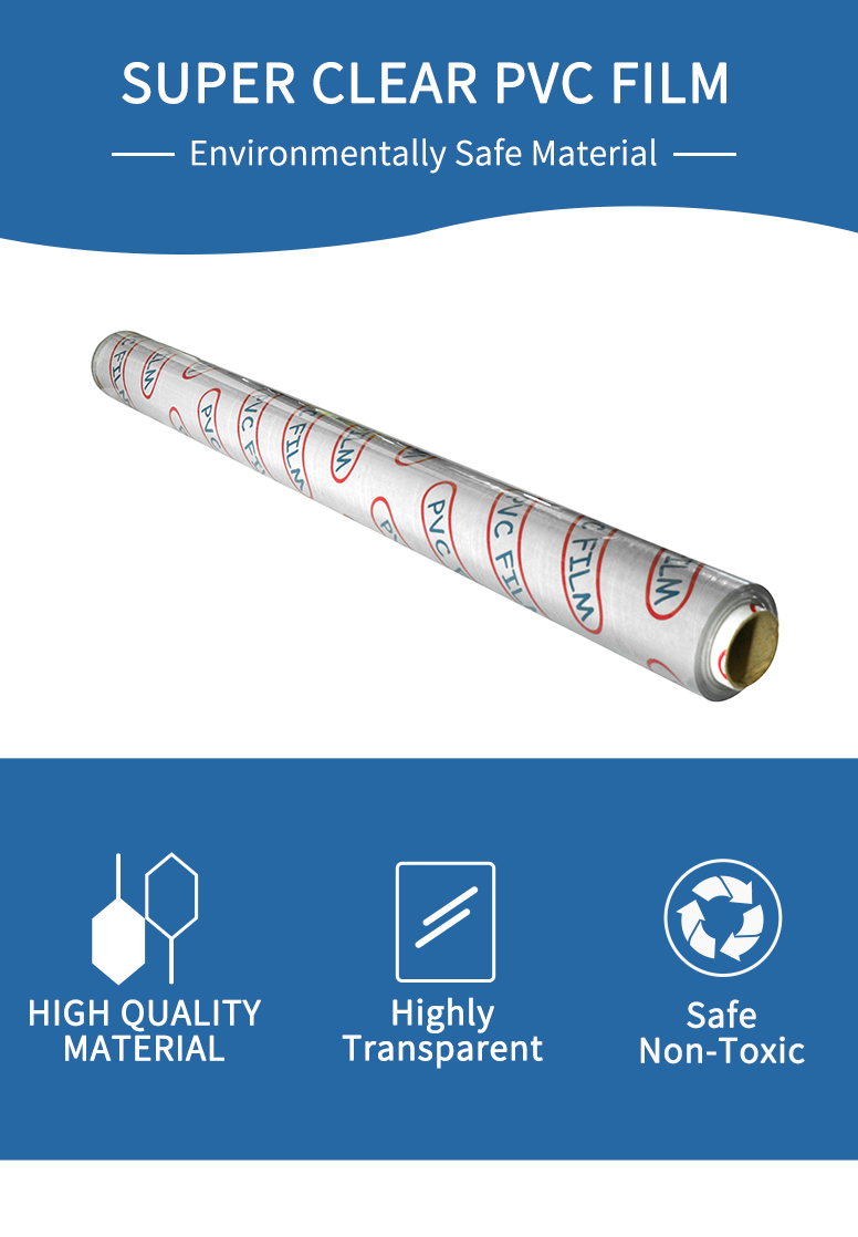 Customized Super Soft Plastic Clear Film Packaging Transparent Vinyl Shrink Sheet Wrapping PVC Roll Films