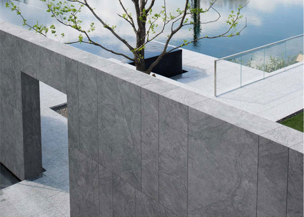 No Fade Mural Gray 1200x600mm Exterior Curtain Wall Thick Tile For Renovation