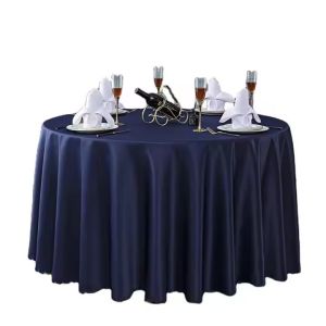 Jacquard Custom Table Covers Round Linen Tablecloths For Indoor