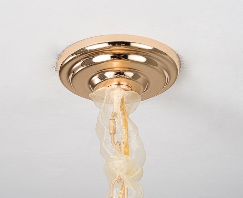 Ginkgo Leaf Crystal Glass Chandelier For Commercial Space Or Restaurant Area