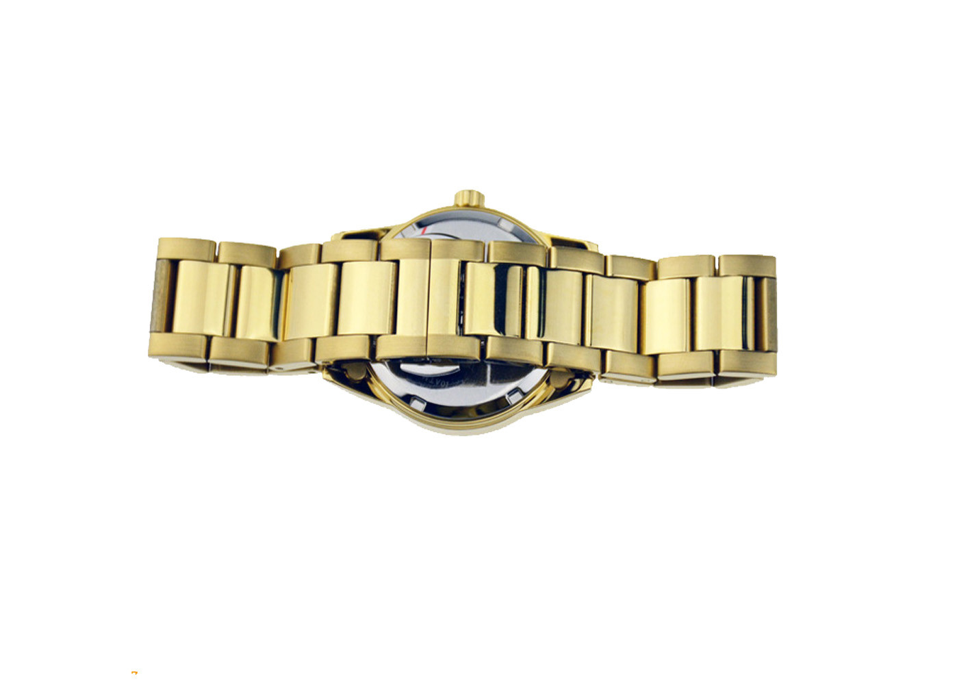 Waterproof Quartz Stainless Steel Watch Gold Bracelet 10ATM Green Dial