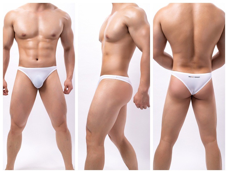 Mens Briefs Underwear 3D Pouch Low Rise Sexy T Back Thong Breathable Underpants