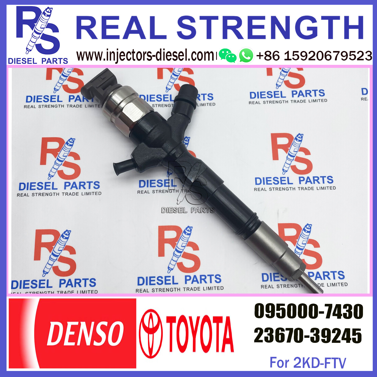 2.5 D-4D Recon Diesel Injector 23670-39285 095000-780# 095000-7800 095000-743# 095000-7430 DCRI107800 for Toyota Hiace