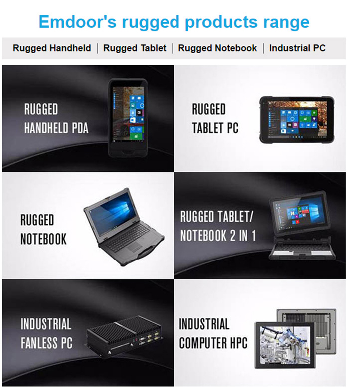 8 inch IP67 x86 Rugged Tablet with Win10 OS 4GB 64GB 4G LTE 7500mAh battery NFC reader