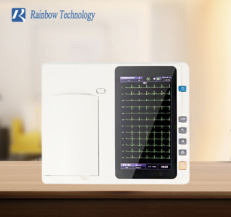 Automatic Digital Ekg ECG Machine 12 Lead Durable With 7 Inch Touch Screen