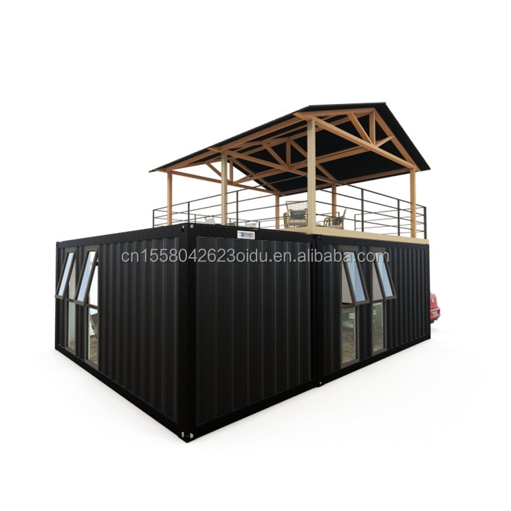 Log Design Green House Container with Intelligent Modular Prefabricated Tiny House and Alluminum Alloy Window Material
