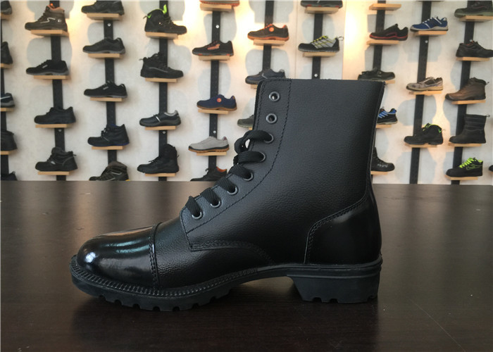 Pointed Toe Burnished Leather Boots , Womens Steel Toe Work Boots Size Customized