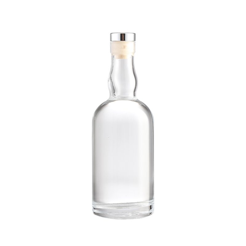 Custom Logo Empty Liquor Wine Glass Bottle 750 Ml with Wood Cork and Lead-free Glass