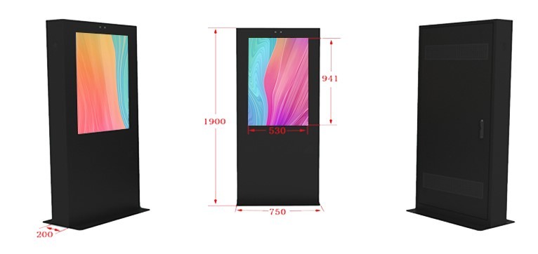 43 Inch Outdoor LCD Advertising Display FCC Approval Industrial Intelligent System