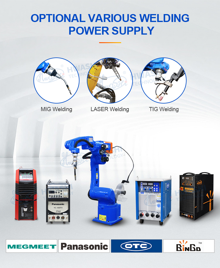 Industrial Automatic Gantry Welding Robot Manufacturer HWASHI 6 Axis CO2 MIG MAG TIG
