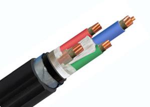 Buy cheap Bare Copper Conductor 4 Core Armored Cable , External Armoured Cable Antirust product
