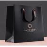 Buy cheap Luxury Black Paper Apparel Packaging Gift Shopping Bag Customized Branded Logo from wholesalers