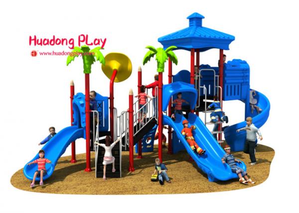Quality Vivid Color Image Kids Plastic Slide , Shopping Mall Outdoor Play Slide 32m³ for sale