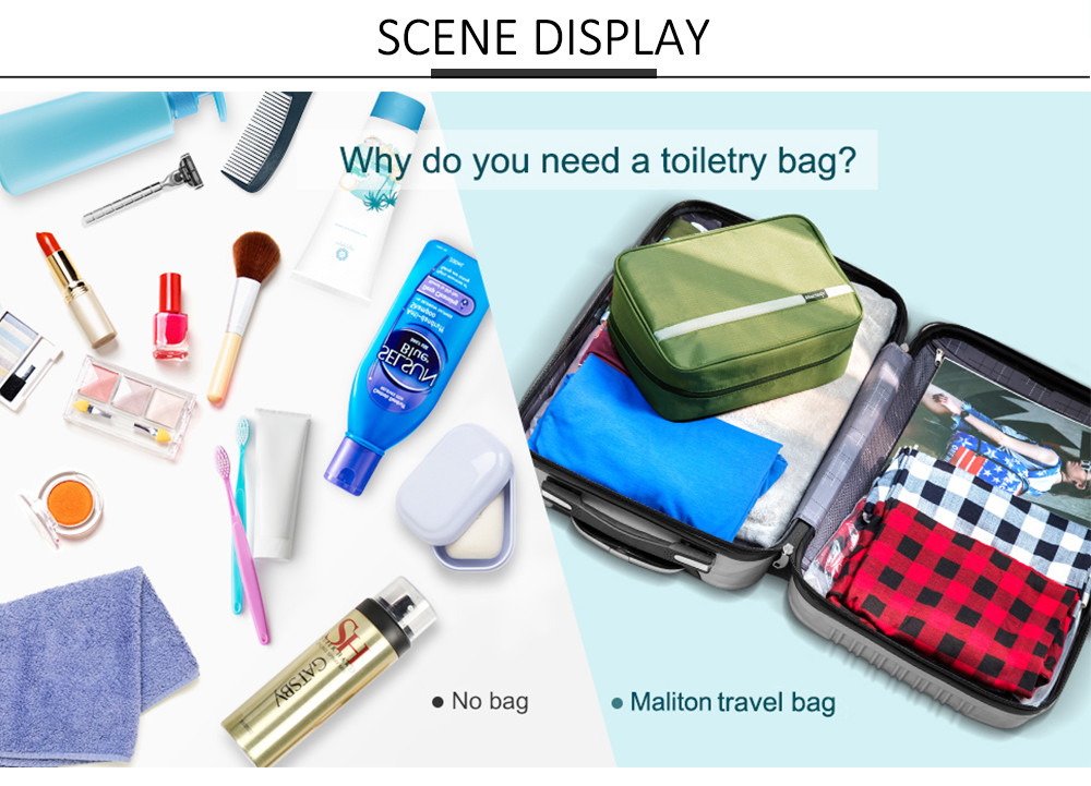 Water Resistant Nylon Cosmetic Makeup Bag For Travel