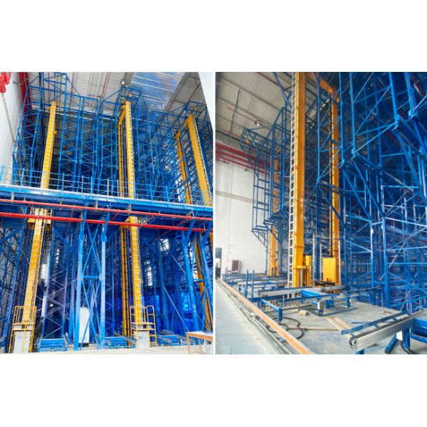 Double Deep pallet Stacker Crane ASRS, Floor Supported SRM(Storage Retrieval Machine), Automatic Storage And Retrieval System,Room Temperature