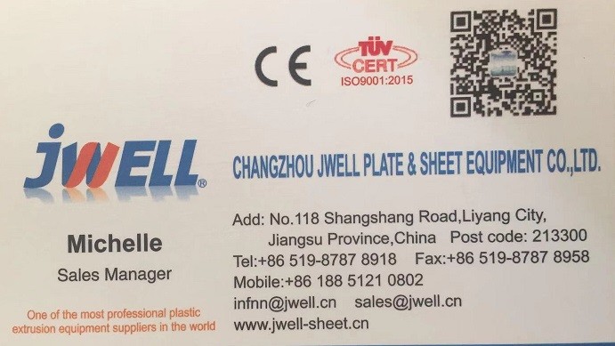 Jwell PP/PS Sheet Extrusion line
