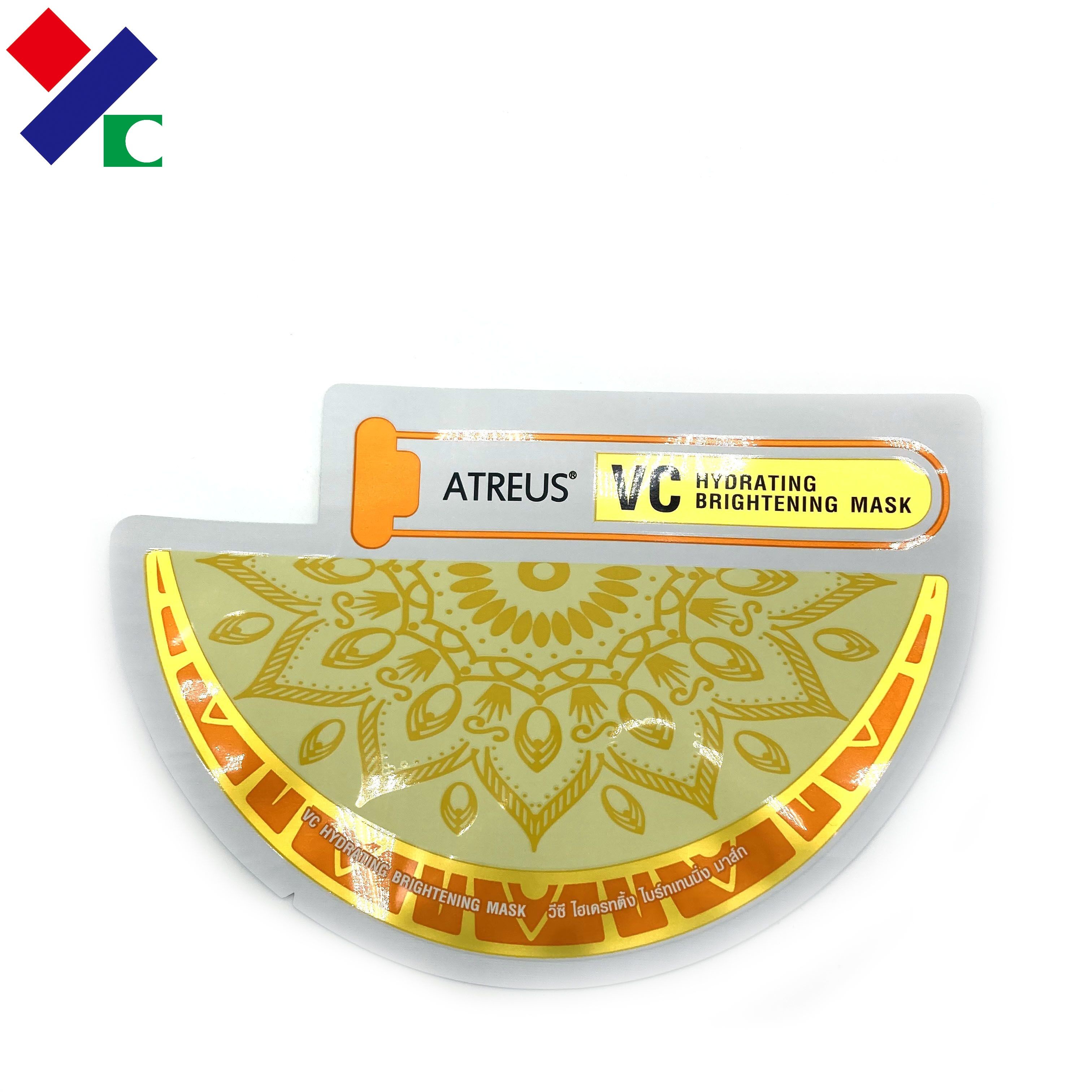 0.1mm Thickness Heat Seal Packaging Bags Matte Finish Mask Shaped Pouch