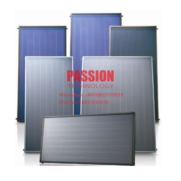 Blue Titanium Flat Plate Solar Collector Black Chrom Solar Heating Panel