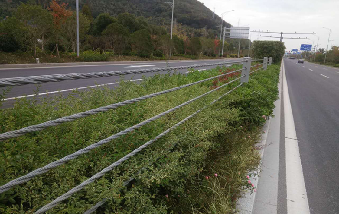 Stainless Steel Galvanized Highway Guardrail Cable Barrier For Road Traffic Safety
