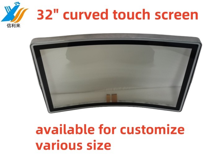 32 Inch Curved Touch Screen Panel Multi touch PCAP touch screen waterproof oilproof Anti-UV customizable industrial commercial medical jukeboxes