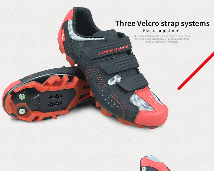 Self Locking Mens SPD Cycling Shoes , Mens Mountain Bike Trainers Dampproof