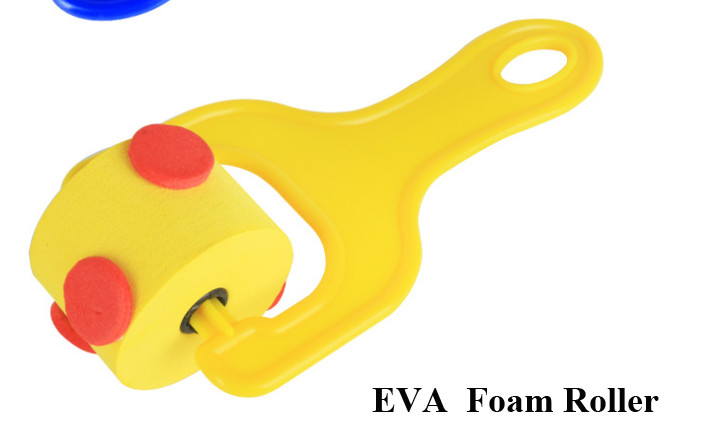 Kids DIY Painting Art Craft EVA Foam Paint Roller mini Sponge stamp roller foam brushes Sponge Roller kids Sponge Stamp