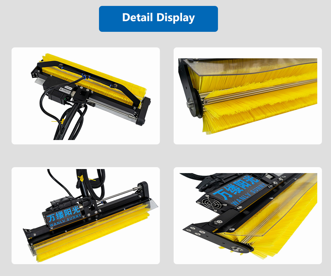 Electric Water Fed Pole Factory Outlet Solar Panel Cleaning Brush with 3.5 Meters Extended Handle and Backpack Lithium Battery