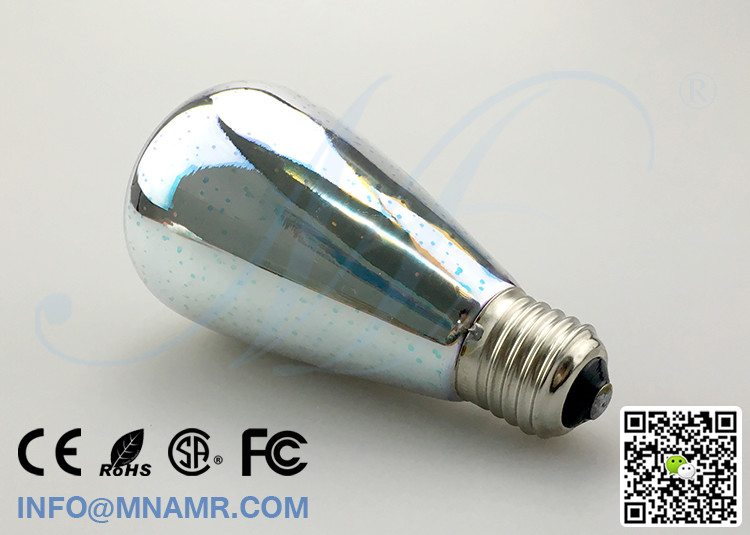 2017 New ST64 4W Fireworks Bulb LED Filament Lamp E27 for Holiday Home Decoration