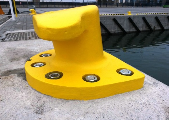 Cast Iron Marine Mooring Bollard Tee Head Dock Bollard With Anchors