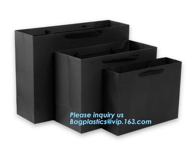 Custom Printed Accept Wholesale Stock White Brown Kraft Paper Shopping Bag With Handle No Minimum, carrier handle bags