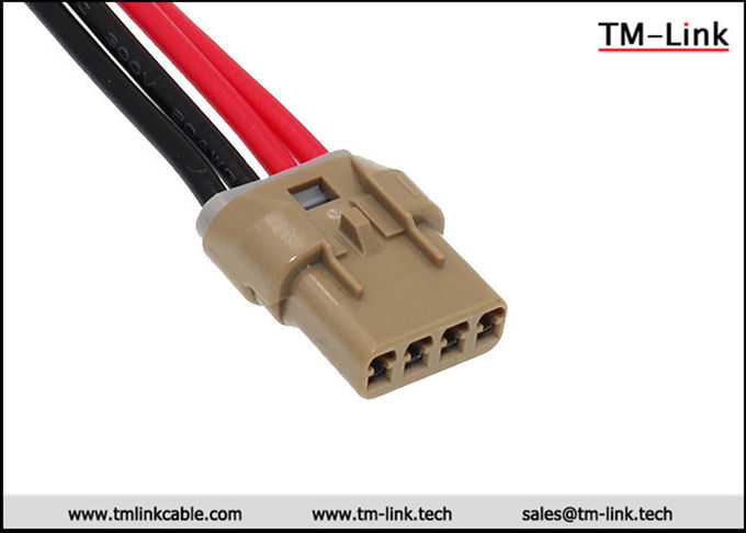 Molex 2.5mm pitch 4 way male to female custom wire harness with PVC Jacket