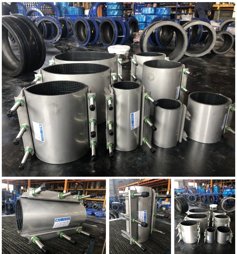 Stainless Pipe Clamps Plate Structure High-efficiency Sealing Performance Double-clamp Pipeline Repair Clamp For Quick Repair And Leakage Blocking Of