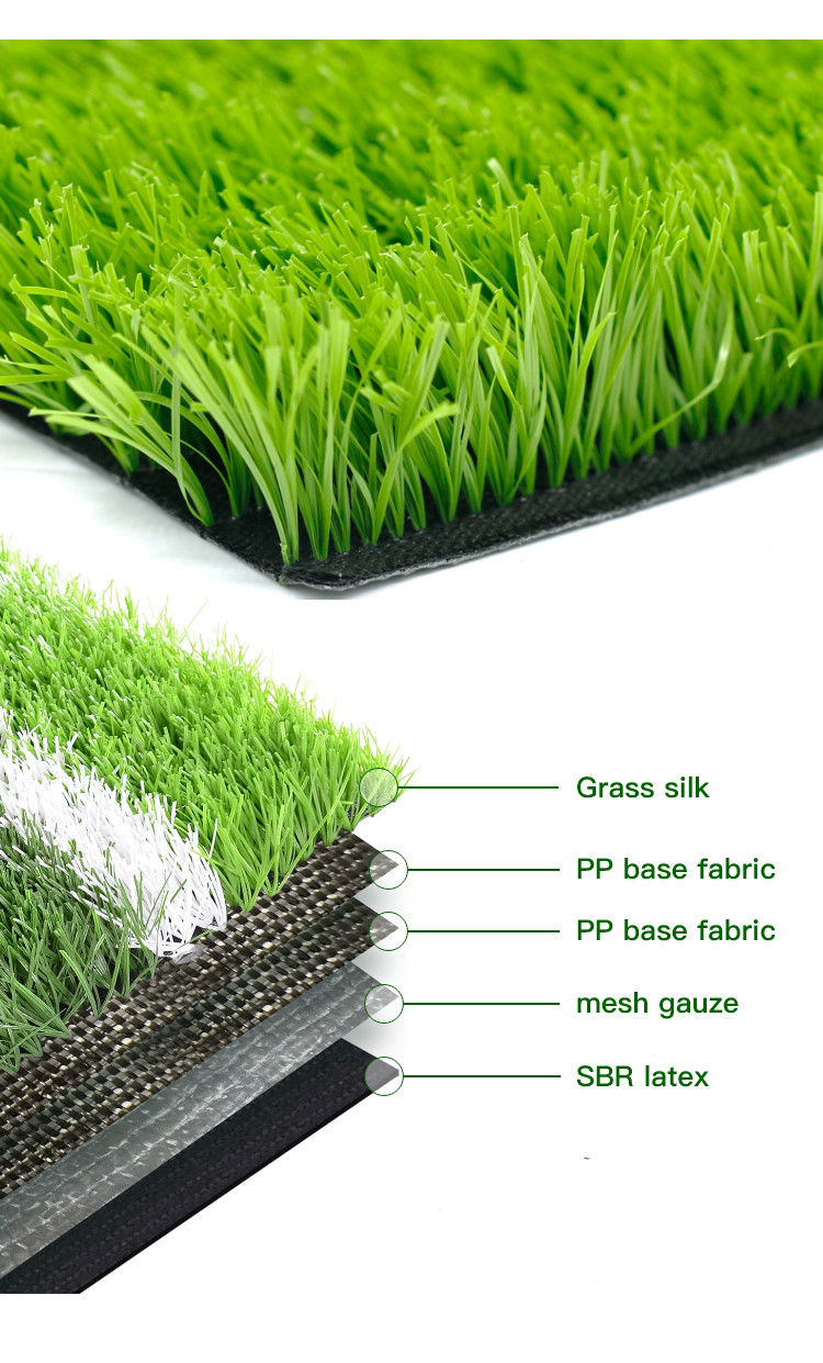 Soccer Simulated Grass Carpet PP Material Artificial Grass Imitation Turf Soccer Synthetic Lawn Football Turf System Football Grass Design