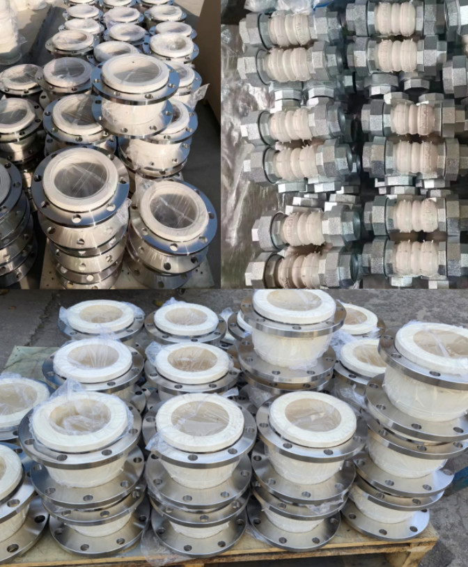 DN50 PN6 Food Grade Single Ball Flanged Rubber Flex Connectors Expansion Joint