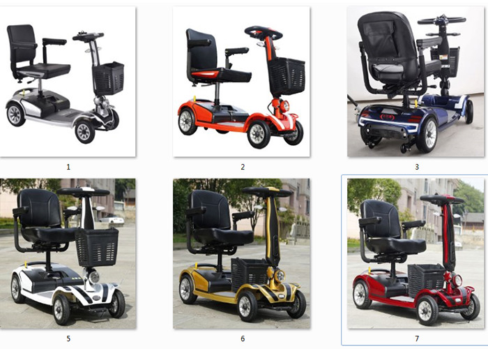 Folding 4 Wheel Electric Scooter 250 W Motor With 20Ah Battery CE Approval