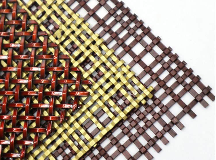 Architectural Crimped Woven Wire Mesh Decorative Metal Chain Mesh Curtain Alloy Mesh Coil Drapery