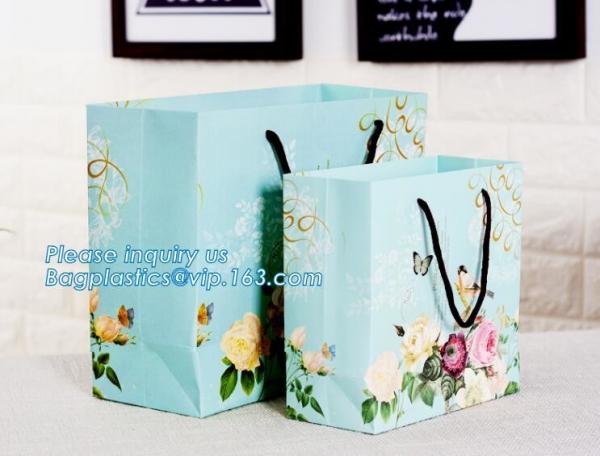 Luxury custom black card paper bag with gold foil stamping design for wine glass /bottle gift packing,bagplastics pack