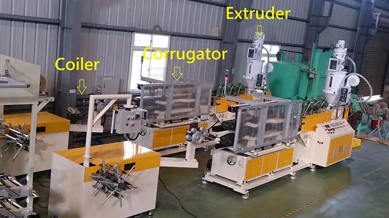 20 To 60mm Pe Corrugated Pipe Line Pepipe Pe Single Wall Corrugated Pipe Extrusion Line