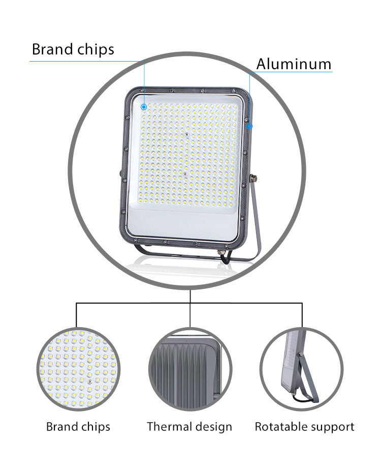 P65 Waterproof Outdoor 50w 100w Reflector Led Focos 200w 300w 400w 500w Solar Led Flood Light