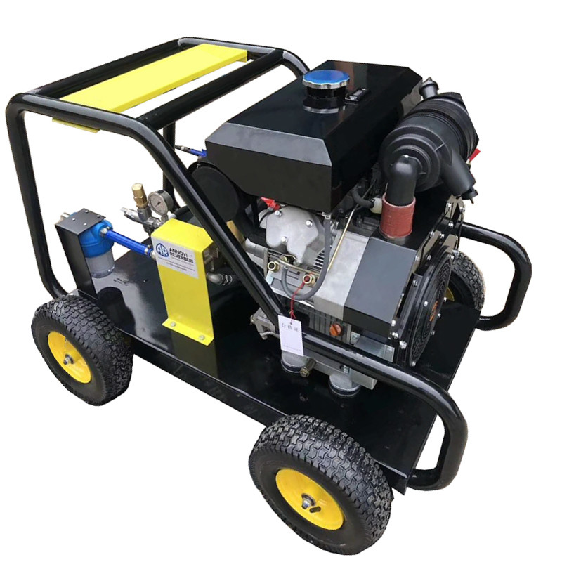 120x85x90cm Water Jet Pipe Cleaner Diesel Engine Drive 2900psi 10.8gal Min