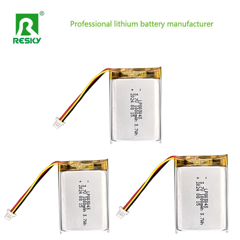 Prismatic Lipo Battery Pack 803043 803040 1000mAh 3.7V 7.4V 7.4wh