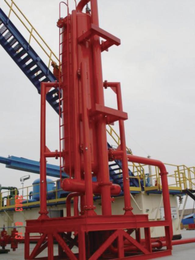 Solid Control Liquid Gas Separator With Adjustable Outrigger Height